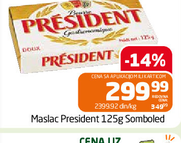 Maslac President 125g Somboled