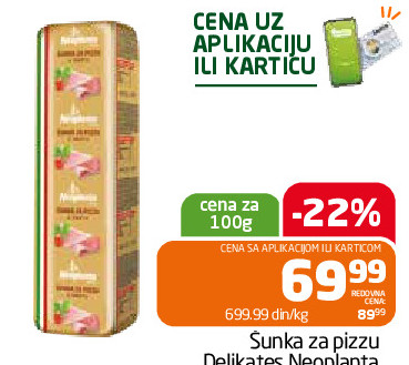 Šunka za pizzu Delikates Neoplanta