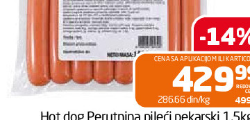 Hot dog Perutnina pileći pekarski