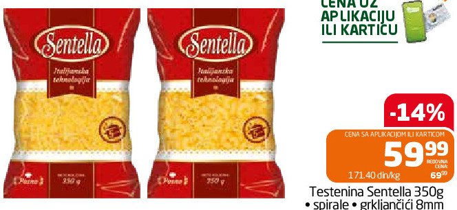 Testenina Sentella 350g