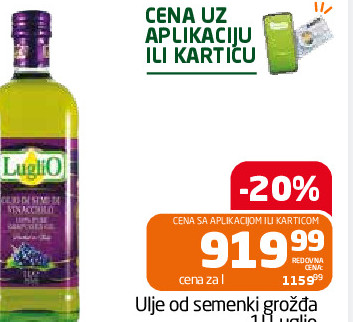 Ulje od semenki grožđa 1l
