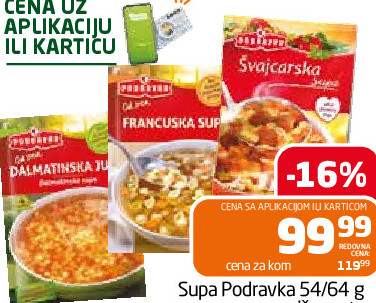 Supa Podravka 54/64 g više vrsta