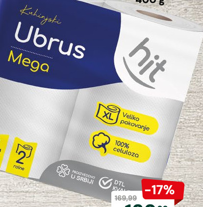 hit ubrus Mega dvoslojni