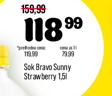 Sok Bravo Sunny Strawberry 1,5l