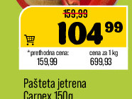 Pašteta jetrena Carnex 150g