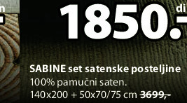SABINE set satenske posteljine