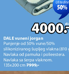 DALE vuneni jorgan