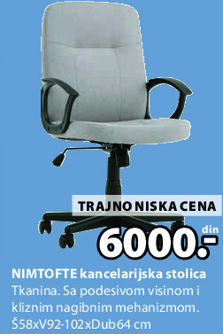NIMTOFTE kancelarijska stolica