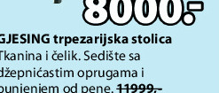 GJESING trpezarijska stolica