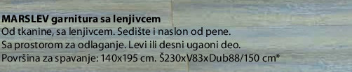 MARSLEV garnitura sa lenjivcem