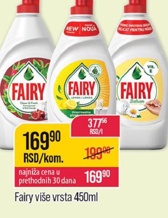 Fairy vrste 450ml