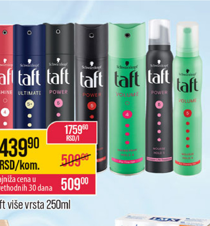 Taft vise vrsta 250ml
