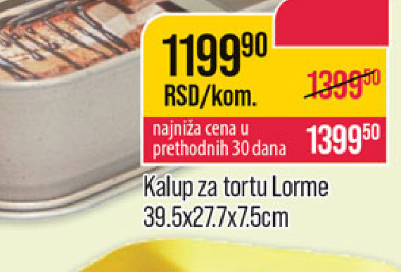 Kalup za tortu Lorme 39.5x27x7.5cm