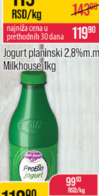 Jogurt slatki 2.8% m.m.