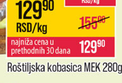 Hotlićli kobasica MEK 280g