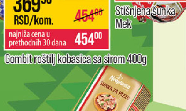 Gomila Fruštlija kobasica sir 400g