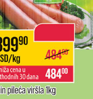 Čekići pileća viršla 1kg