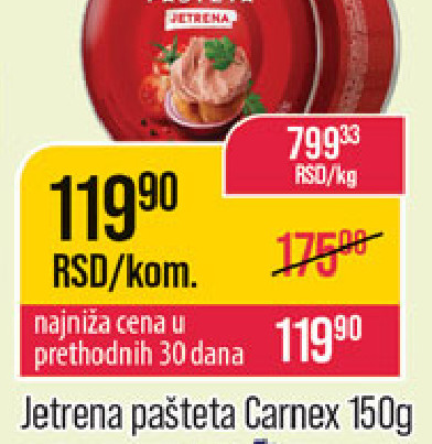 Jetrena pašteta Carnex 150g