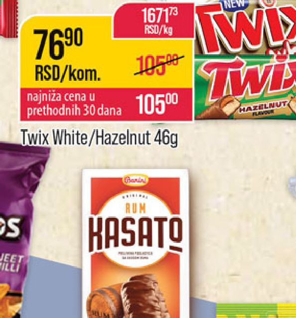 Twix Wafer/Hazelnut 46g