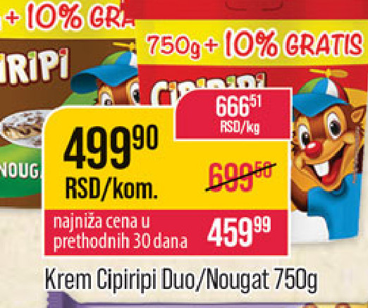 Krem Cipiri Dou/Niugout 750g