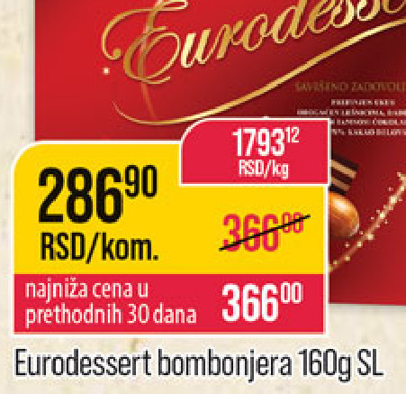 Eurodessert bombonski 160g SL