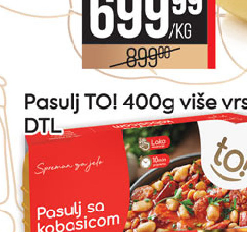 Pasulj TOI 400g vile vrste DTL