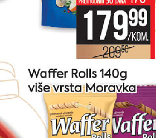 Waffer Rolls 140g vile vrste Maravka