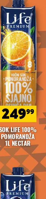 SOK LIFE 100% POMORANDŽA 1L NECTAR