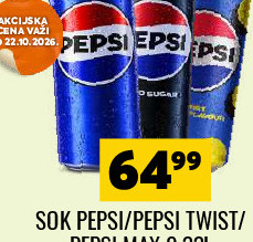 SOK PEPSI/PEPSI TWIST/PEPSI MAX 0.33L