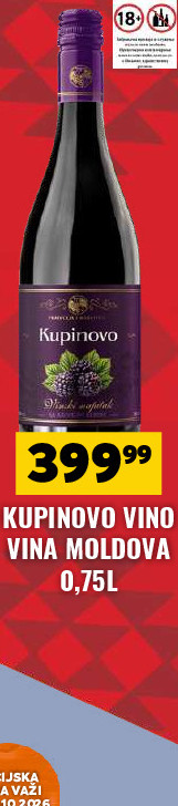KUPINOVO VINO MOLDOVA 0.75L