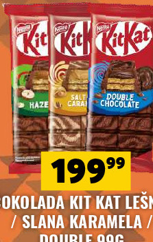 ČOKOLADA KIT KAT LEŠNIK / SLANA KARAMELA / DOUBLE 99G