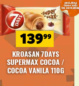KROASAN 7DAYS SUPERMAX COCOA / COCOA VANILA 110G