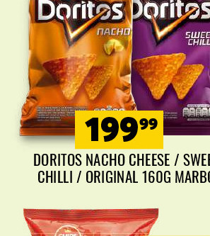 DORITOS NACHO CHEESE / SWEET CHILLI / ORIGINAL 160G MARBO