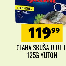 GIANA SKUŠA U ULJU 125G YUTON