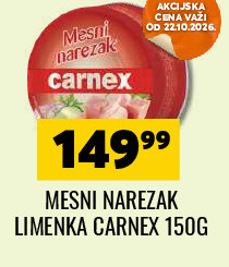 MESNI NAREZAK LIMENKA CARNEX 150G
