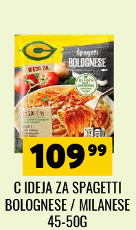 C IDEJA ZA SPAGETI BOLOGNESE / MILANESE 45-50G