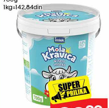 MOJA KRAVICA KISELO MLEKO 2,8%m.m.