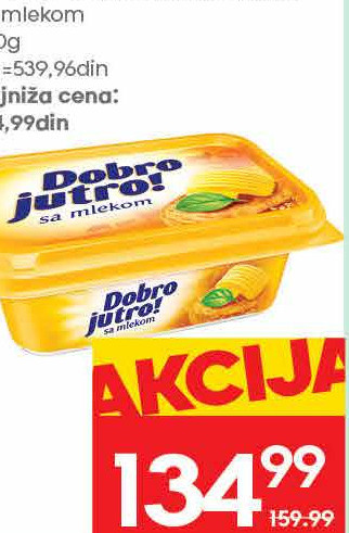 DOBRO JUTRO MARGARIN sa mlekom