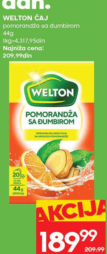 WELTON ČAJ pomorandža sa đumbirom