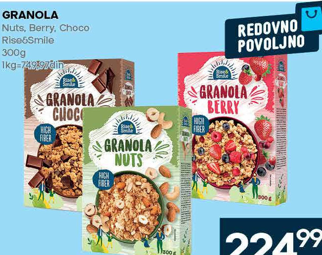 GRANOLA Nuts, Berry, Choco Rise&smile