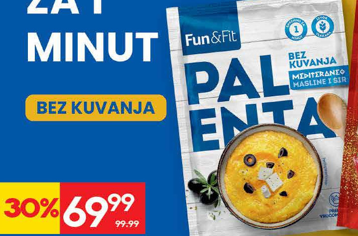 PALENTA BEZ KUVANJA MINTRAMO MASLINE I SIR
