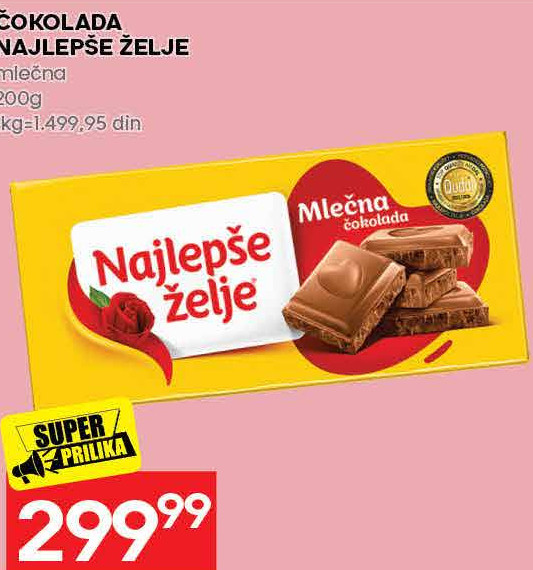 ČOKOLADA NAJLEPŠE ŽELJE