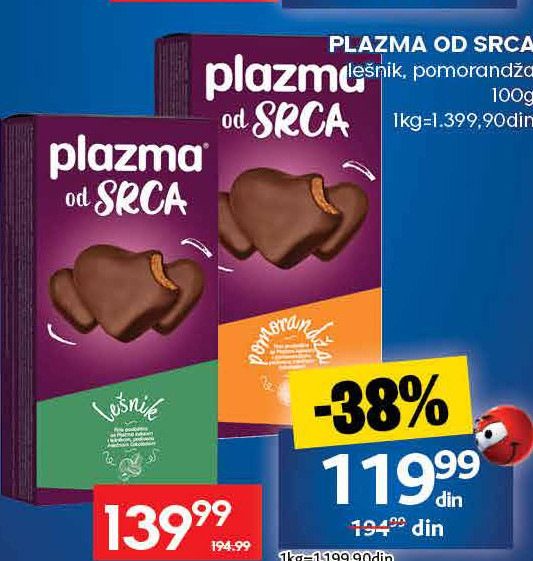 PLAZMA OD SRCA lešnik, pomorandža