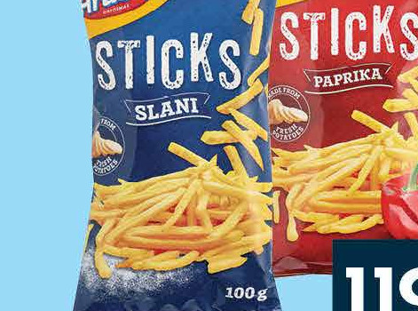 ČIPS STICKS paprika, slani