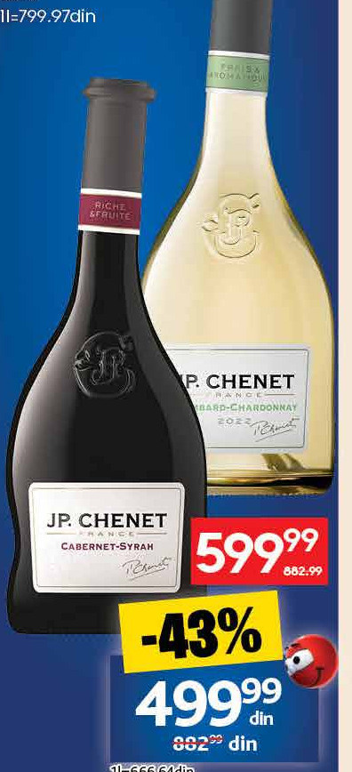 CABERNET, CHARDONNAY crveno, belo vino