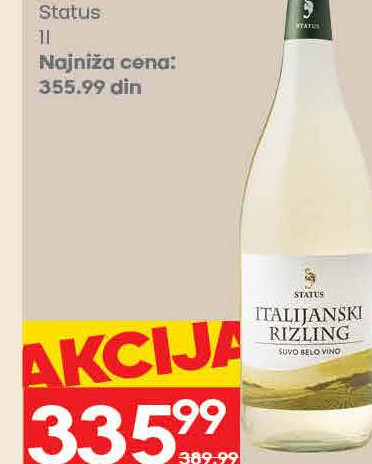 ITALIJANSKI RIZLING belo vino