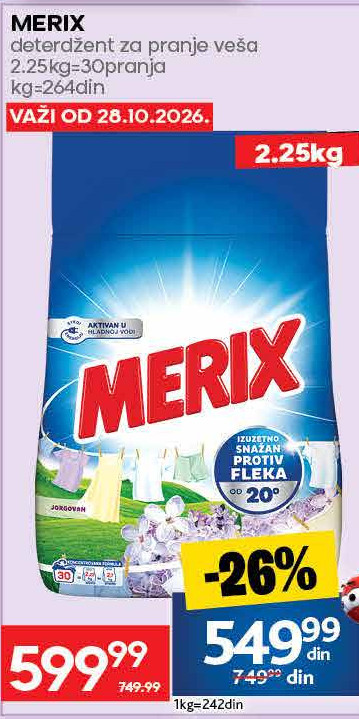 MERIX deterdžent za pranje veša 2.25kg