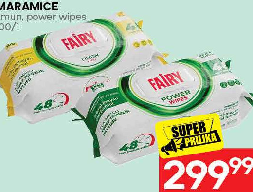 Fairy Vlažne Maramice Limun