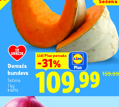 Domaća bundeva Sečena