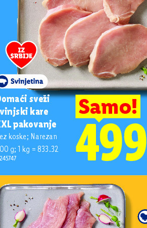 Domaći sveži svinjski karke XXL pakovanje